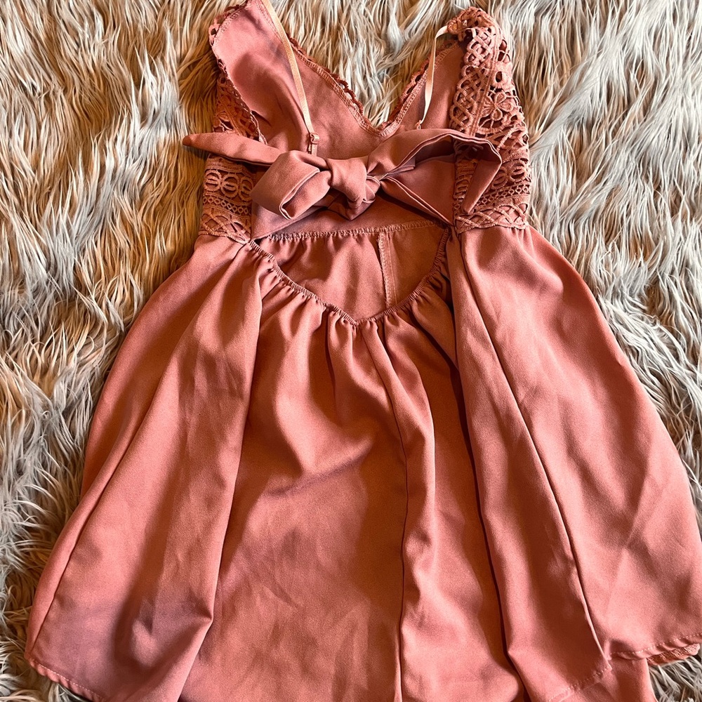 Pink Lace Romper